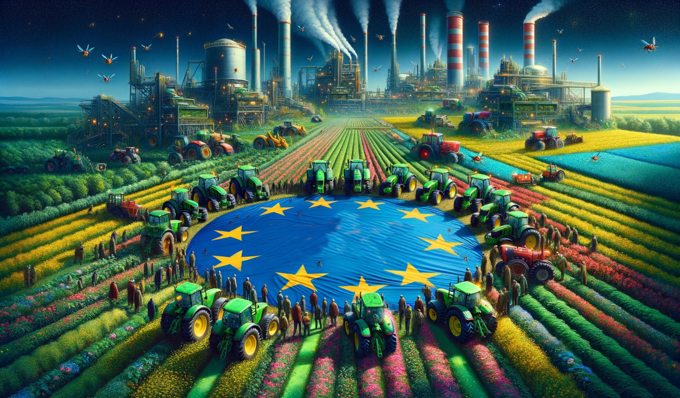 Gli agricoltori a Bruxelles: Recinzioni, filo spinato e poliziotti in tenuta antisommossa