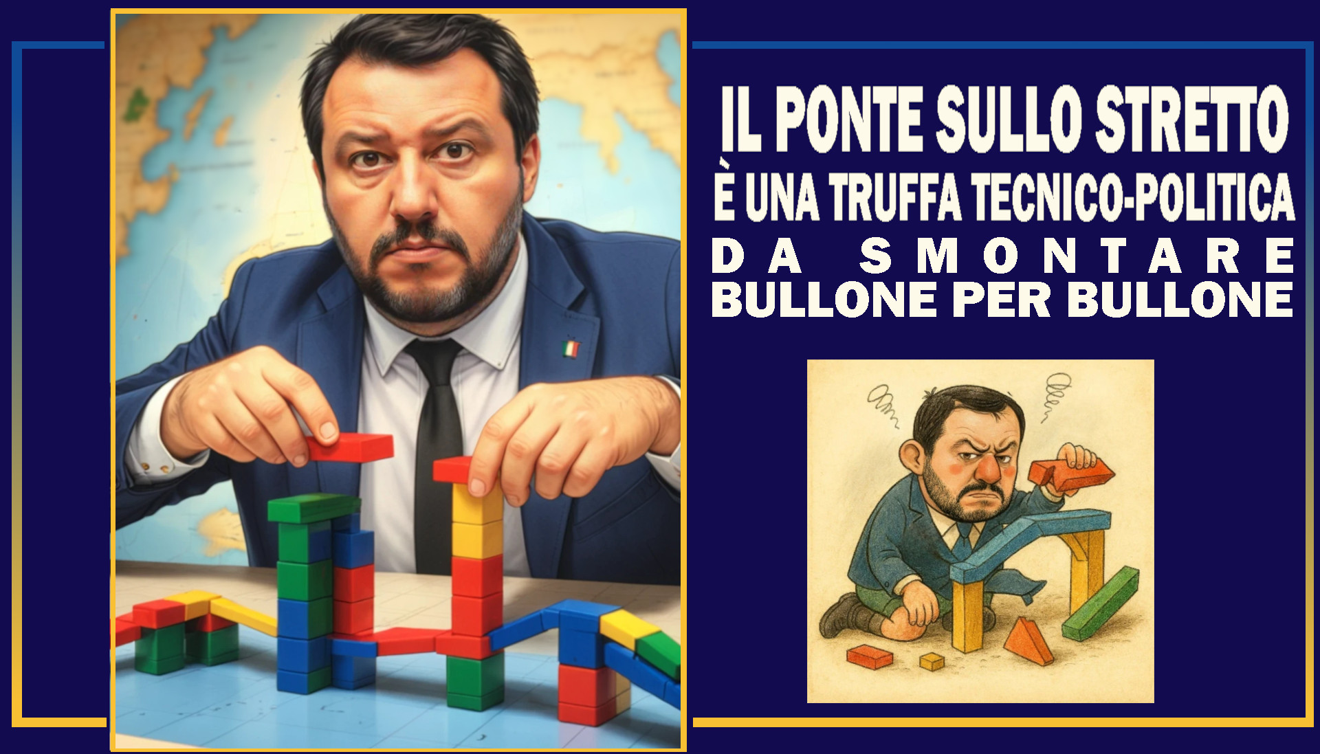 Il Ponte sullo Stretto è una truffa tecnico-politica da smontare bullone per bullone