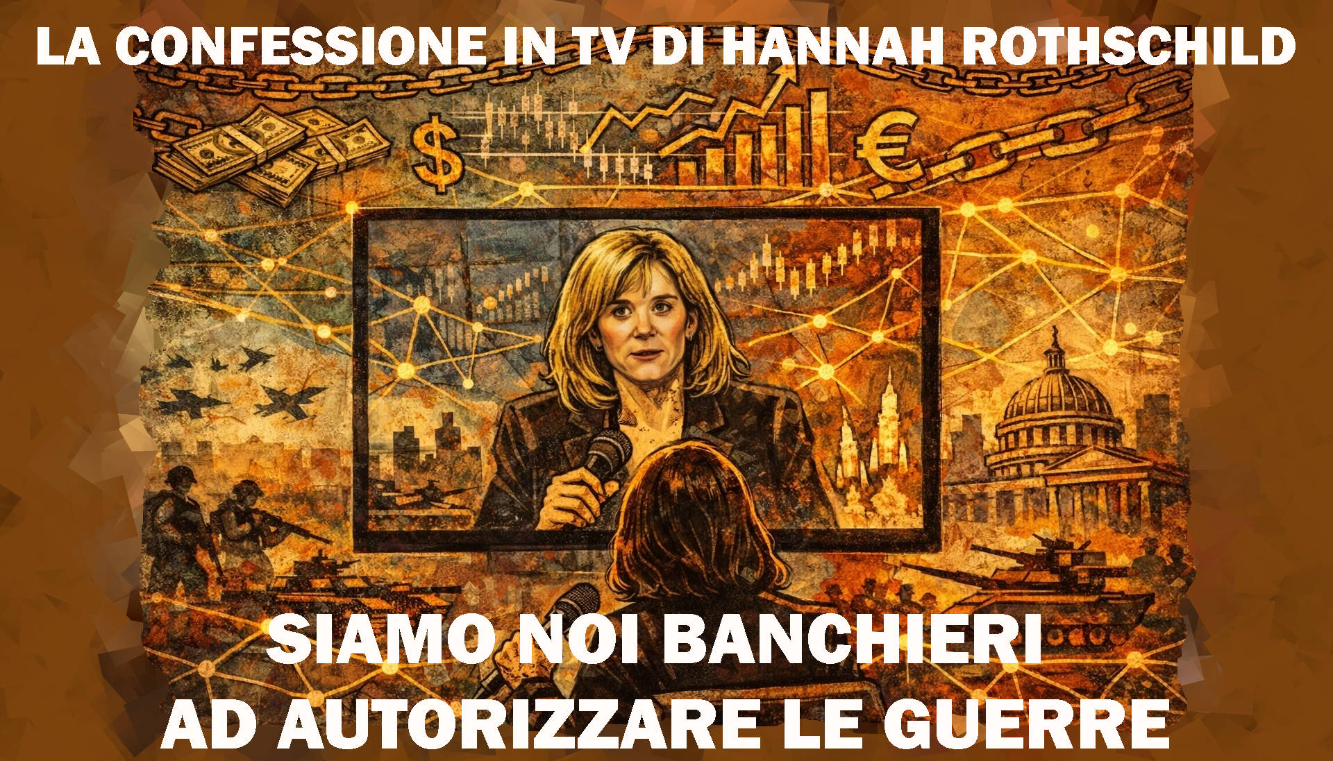 La confessione in tv di Hannah Rothschild: siamo noi banchieri ad autorizzare le guerre